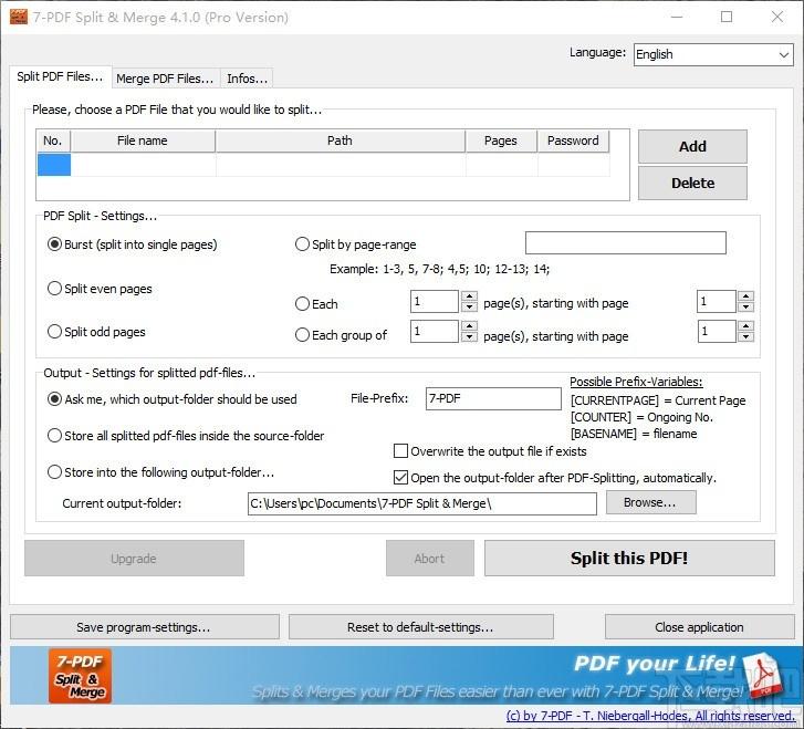 7-PDF Split & Merge下载,PDF分割合并工具,PDF分割合并