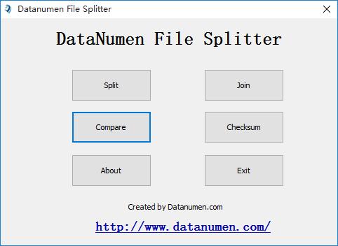 DataNumen File Splitter下载,文件分割,文件合并,文件比较,文件校验